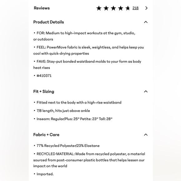 Athleta TALL Interval Stash Tipped 7/8 Tight - Picture 14 of 14